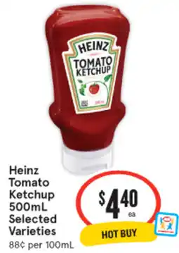 IGA Heinz Tomato Ketchup Selected Varieties offer