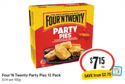 IGA Four'N Twenty Party Pies offer