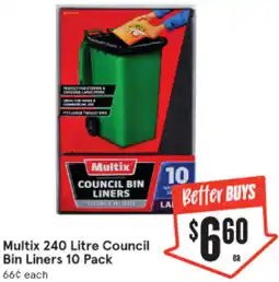IGA Multix Council Bin Liners offer