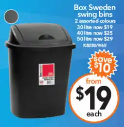 Cheap as Chips Box Sweden swing bins offer