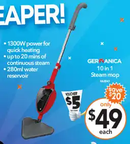 Cheap as Chips Germanica 10 in 1 Steam mop offer
