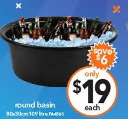 Cheap as Chips round basin offer
