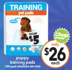 Cheap as Chips puppy training pads offer