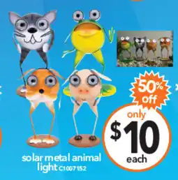 Cheap as Chips solar metal animal light offer