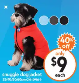 Cheap as Chips snuggle dog jacket offer
