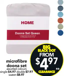 Cheap as Chips microfibre doona set offer
