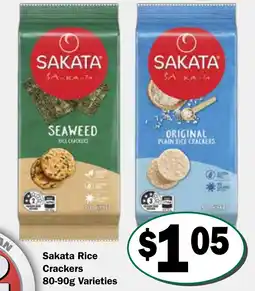 Friendly Grocer Sakata Rice Crackers Varieties offer