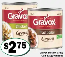 Friendly Grocer Gravox Instant Gravy Can Varieties offer