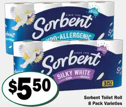 Friendly Grocer Sorbent Toilet Roll Varieties offer
