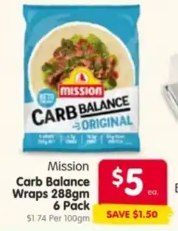 Mission Carb Balance Wraps