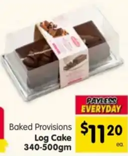 Spar Baked Provisions Log Cake offer