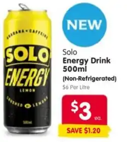 Spar Solo Energy Drink offer