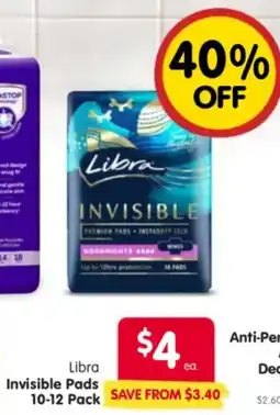 Spar Libra Invisible Pads offer