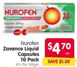 Spar Nurofen Zavance Liquid Capsules offer