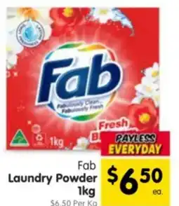 Spar Fab dry laundry powder offer