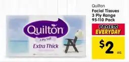 Spar Quilton Facial Tissues 3 Ply Range offer