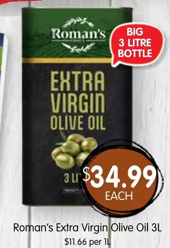 Spudshed Roman's Extra Virgin Olive Oil offer