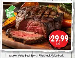Spudshed Market Value Beef Scotch Fillet Steak Value Pack offer