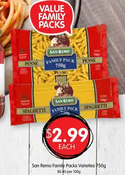Spudshed San Remo Family Packs Varieties offer