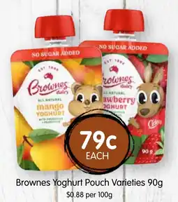 Spudshed Brownes Yoghurt Pouch Varieties offer