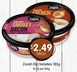 Spudshed Zoosh Dip Varieties offer