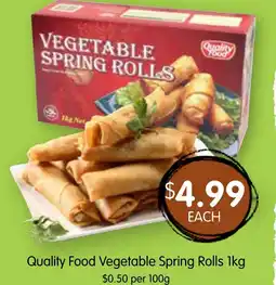 Spudshed Quality Food Vegetable Spring Rolls offer