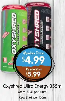 Spudshed Oxyshred Ultra Energy offer