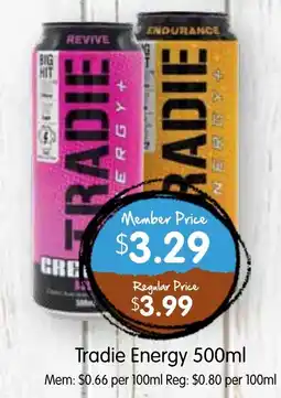 Spudshed Tradie Energy offer
