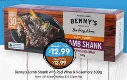 Spudshed Benny's Lamb Shank with Red Wine & Rosemary offer