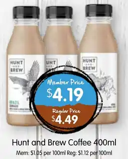 Spudshed Hunt and Brew Coffee offer