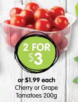 Spudshed Cherry or Grape Tomatoes offer