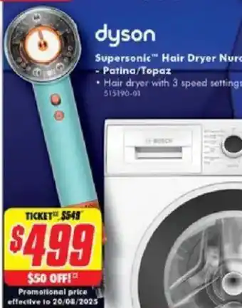 The Good Guys Dyson supersonic hair dryer nural offer