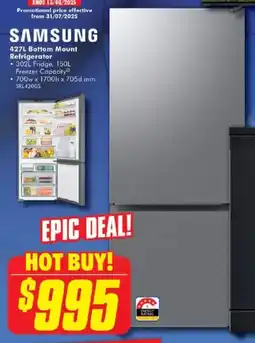 The Good Guys Samsung 427L Bottom Mount Refrigerator offer