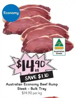 Drakes Australian Economy Beef Rump Steak - Bulk Tray offer