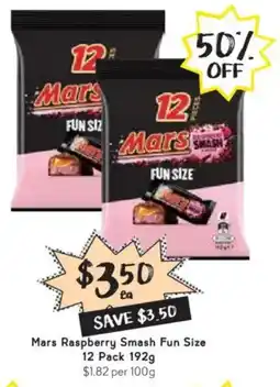 Drakes Mars Raspberry Smash Fun Size offer