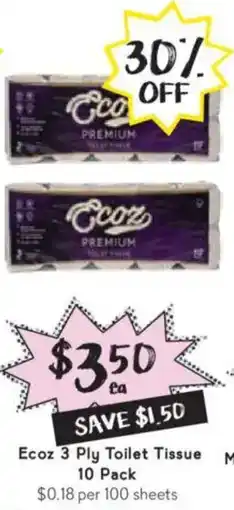 Drakes Ecoz 3 Ply Toilet Tissue offer