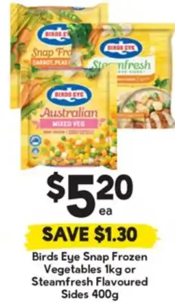 Drakes Birds Eye Snap Frozen Vegetables or Steamfresh Flavoured Sides offer