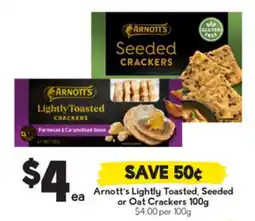 Drakes Arnott's Lightly Toasted, Seeded or Oat Crackers offer