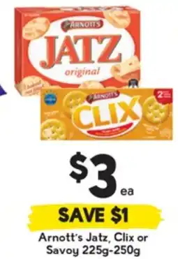 Drakes Arnott's Jatz, Clix or Savoy offer