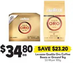 Drakes Lavazza Qualita Oro Coffee Beans or Ground offer
