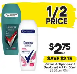 Drakes Rexona Antiperspirant Deodorant Roll On offer
