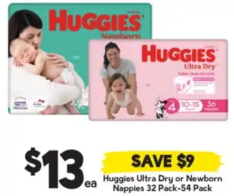 Drakes Huggies Ultra Dry or Newborn Nappies offer