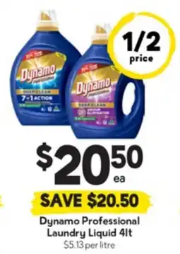 Drakes Dynamo Professional Laundry Liquid 4lt offer