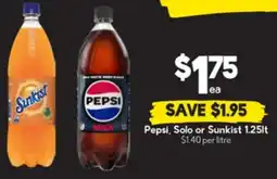 Drakes Pepsi, Solo or Sunkist 1.25lt offer