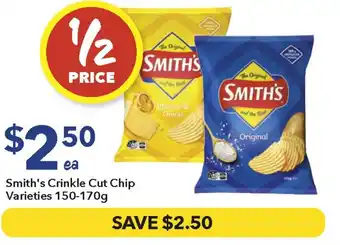 Ritchies Smith's Crinkle Cut Chip Varieties offer