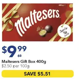 Ritchies Maltesers Gift Box offer