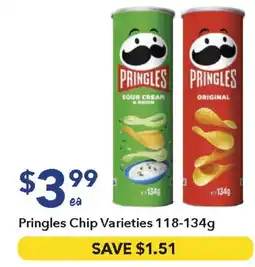 Ritchies Pringles Chip Varieties offer