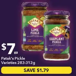 Ritchies Patak's Pickle Varieties offer