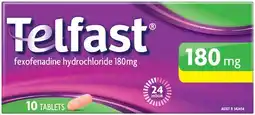 Amcal Pharmacies Telfast Hayfever Allergy Relief 180mg 10 Tablets offer