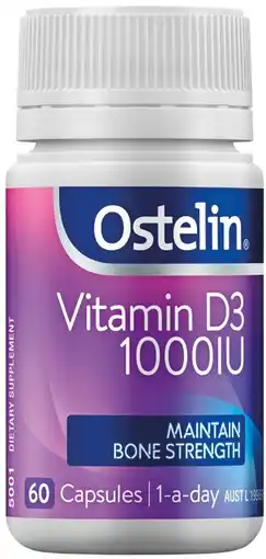 Pharmacist Advice Ostelin Vitamin D3 1000IU 60 Capsules offer